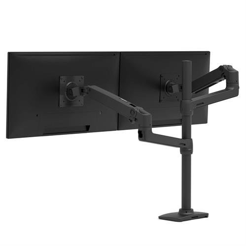 Ergotron LX Series LX Dual Stacking Arm, Tall Pole, Matte Black