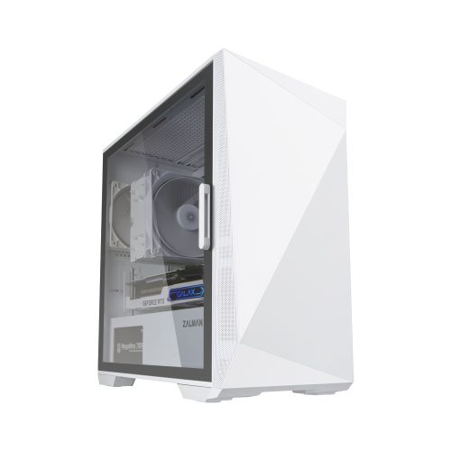 Zalman Z1 Iceberg White - mATX Mid Tower PC Case/Pre-installed fan 2 x 120mm in